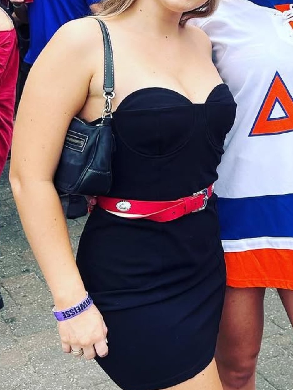 Black Strap Mini Dress